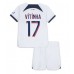 Paris Saint-Germain Vitinha Ferreira #17 Barnkläder Borta matchtröja till baby 2023-24 Kortärmad (+ Korta byxor) Billigt